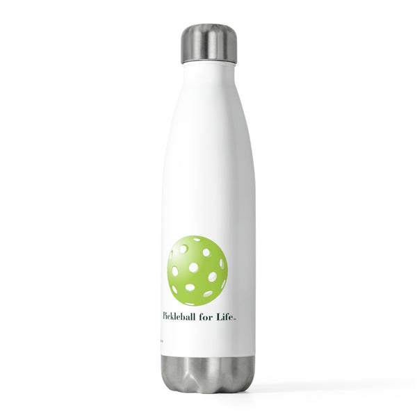 Pickleball for Life-Green Insulated Water Bottle (20oz) - Great Pickleball Stuff