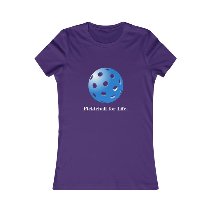 Pickleball for Life-Blue Women's Slim-Fit T-Shirt - Great Pickleball Stuff