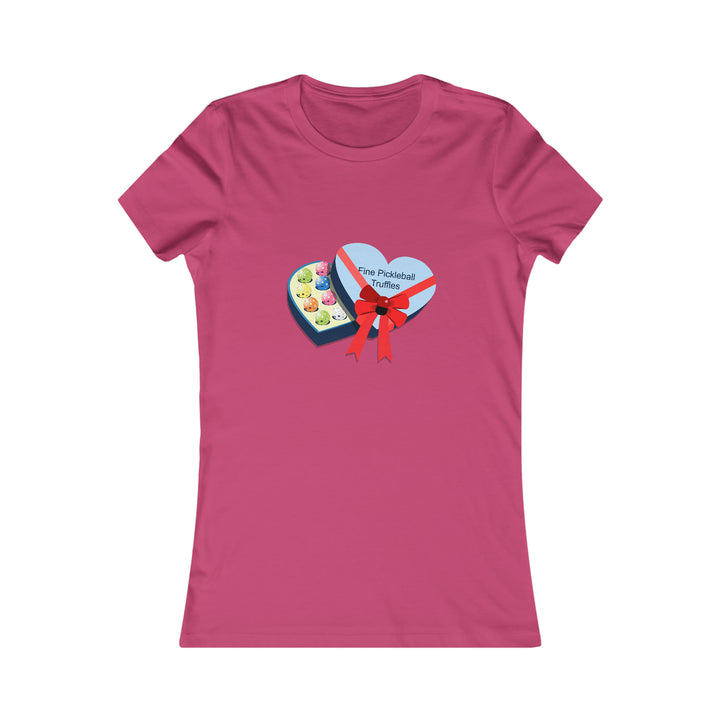 Pickleball Truffles Women's Slim-Fit Premium Cotton T-Shirt - Great Pickleball Stuff