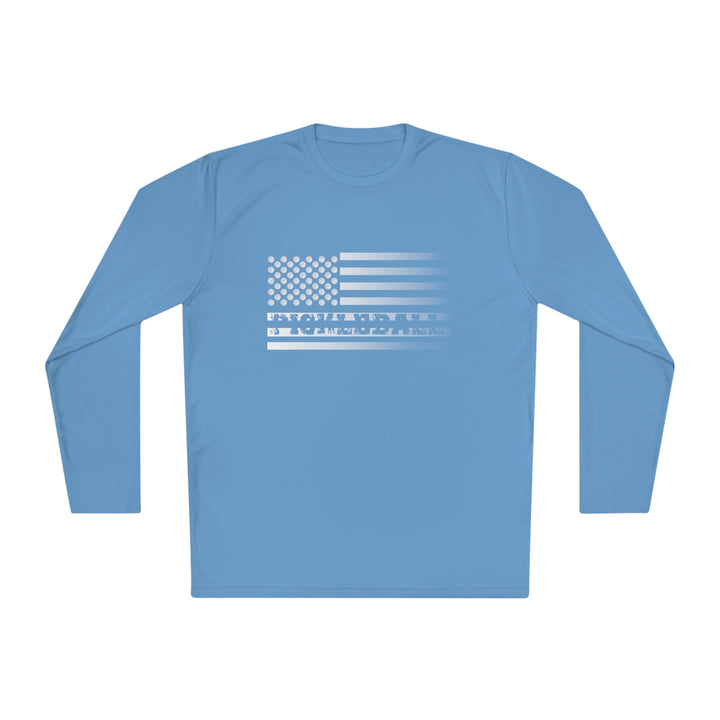 Pickleball Flag Transparent (Faded) Unisex Moisture-Wicking Long Sleeve Tee - Great Pickleball Stuff