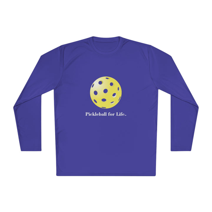 Pickleball for Life-Yellow Unisex Moisture-Wicking Long Sleeve Tee - Great Pickleball Stuff