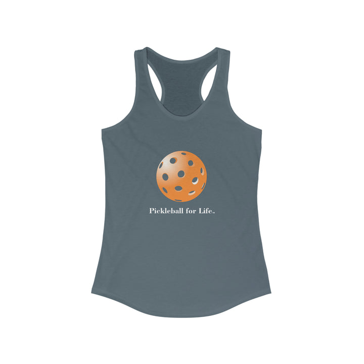 Pickleball for Life-Orange Women's Racerback Tank - Great Pickleball Stuff