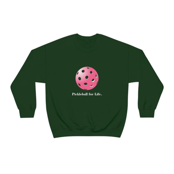 Pickleball for Life-Pink Unisex Crewneck Sweatshirt - Great Pickleball Stuff