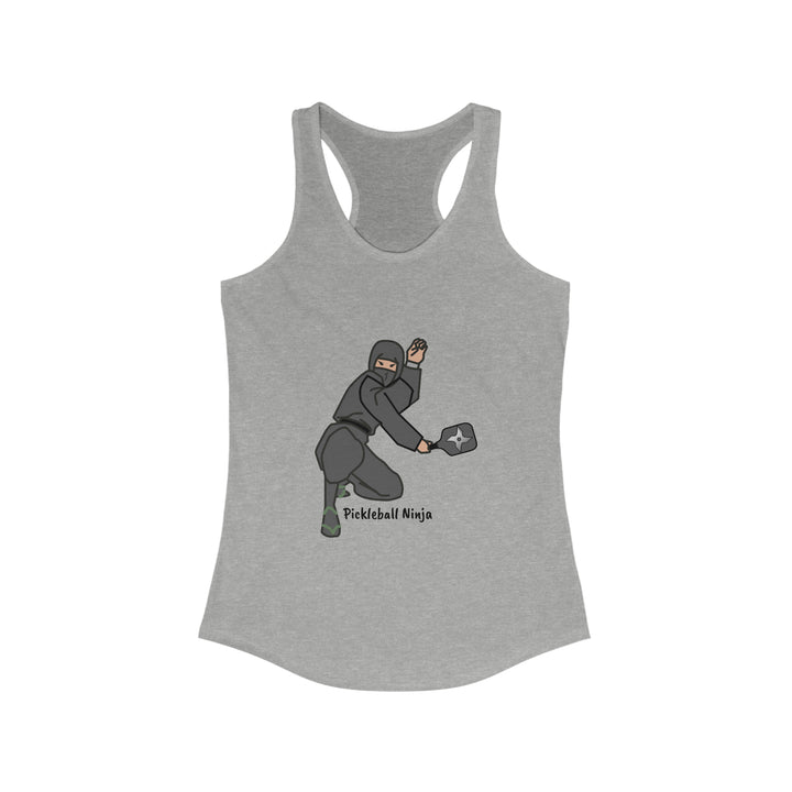 Pickleball Ninja-Male Women's Racerback Tank - Great Pickleball Stuff