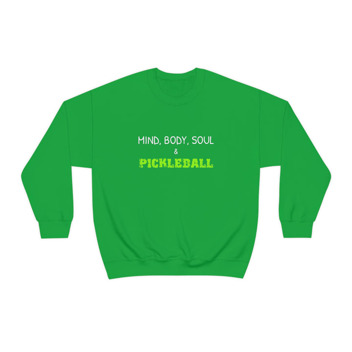 Mind, Body, Soul & Pickleball Unisex Crewneck Sweatshirt - Great Pickleball Stuff