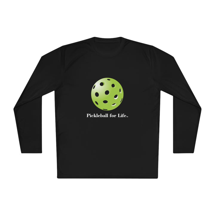 Pickleball for Life-Green Unisex Moisture-Wicking Long Sleeve Tee - Great Pickleball Stuff