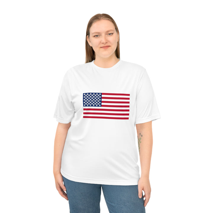 Pickleball Stars Flag Unisex Moisture-Wicking T-Shirt-Great Pickleball Stuff