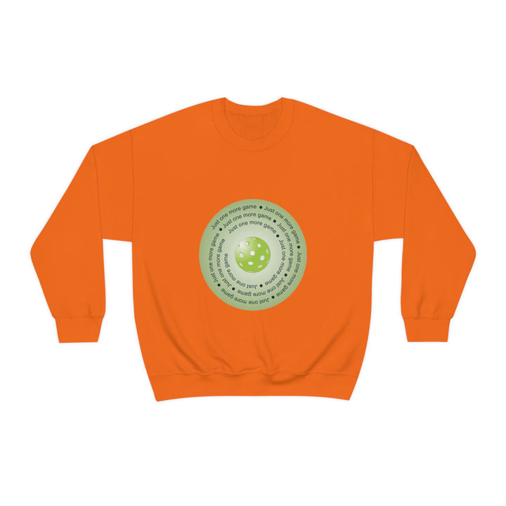 Just One More Game-Green Unisex Crewneck Sweatshirt - Great Pickleball Stuff