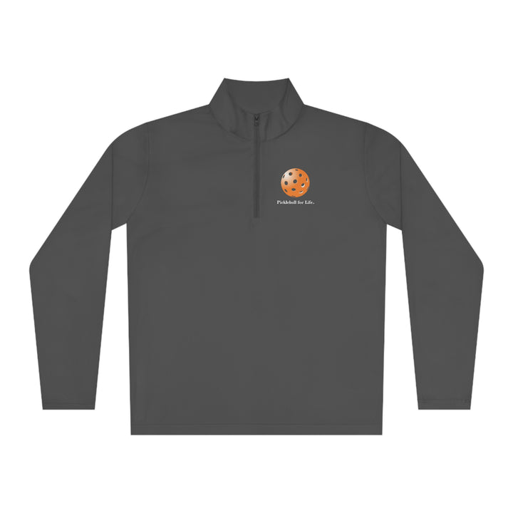 Pickleball for Life-Orange Unisex Moisture-Wicking Quarter-Zip Pullover - Great Pickleball Stuff