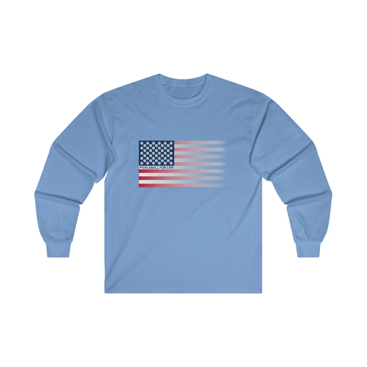 Pickleball for Life Flag (Faded) Ultra Cotton Long Sleeve Tee - Great Pickleball Stuff