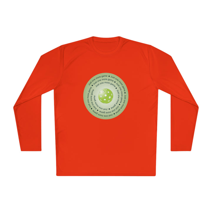 Just One More Game-Green Unisex Moisture-Wicking Long Sleeve Tee - Great Pickleball Stuff