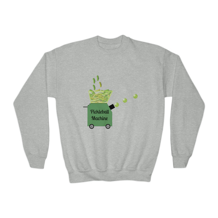 The Pickleball Machine Youth Crewneck Sweatshirt - Great Pickleball Stuff