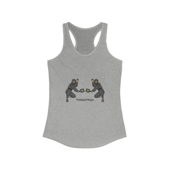 Pickleball Ninjas-Mixed Doubles Women's Racerback Tank - Great Pickleball Stuff