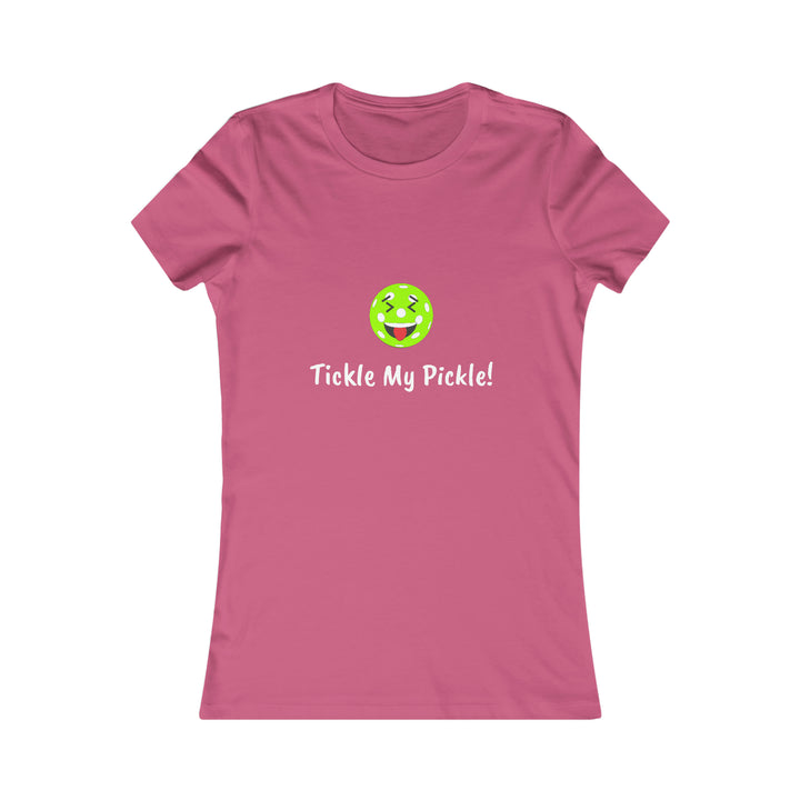 Tickle My Pickle Women's Slim-Fit Premium Cotton T-Shirt - Great Pickleball Stuff