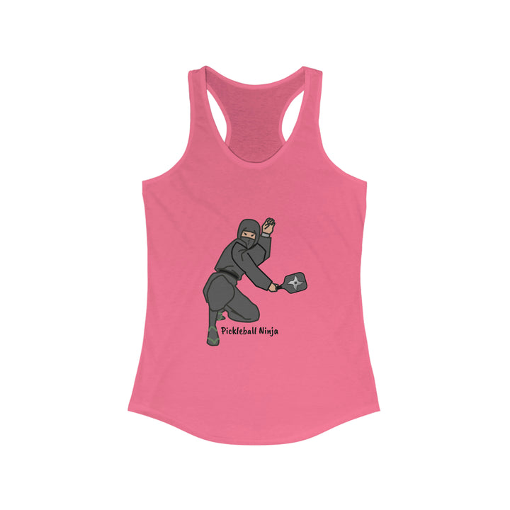 Pickleball Ninja-Male Women's Racerback Tank - Great Pickleball Stuff