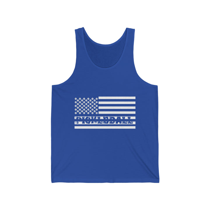 Pickleball Flag Transparent Unisex Cotton Tank - Great Pickleball Stuff