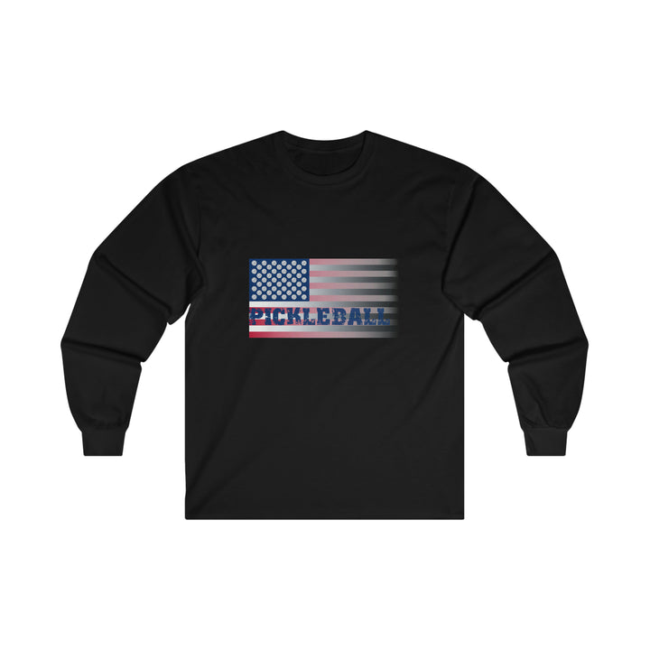 Pickleball Flag (Faded) Ultra Cotton Long Sleeve Tee - Great Pickleball Stuff