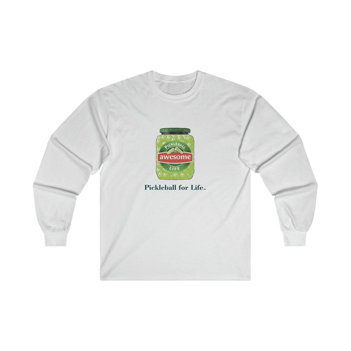 Awesome Pickles Ultra Cotton Long Sleeve Tee - Great Pickleball Stuff