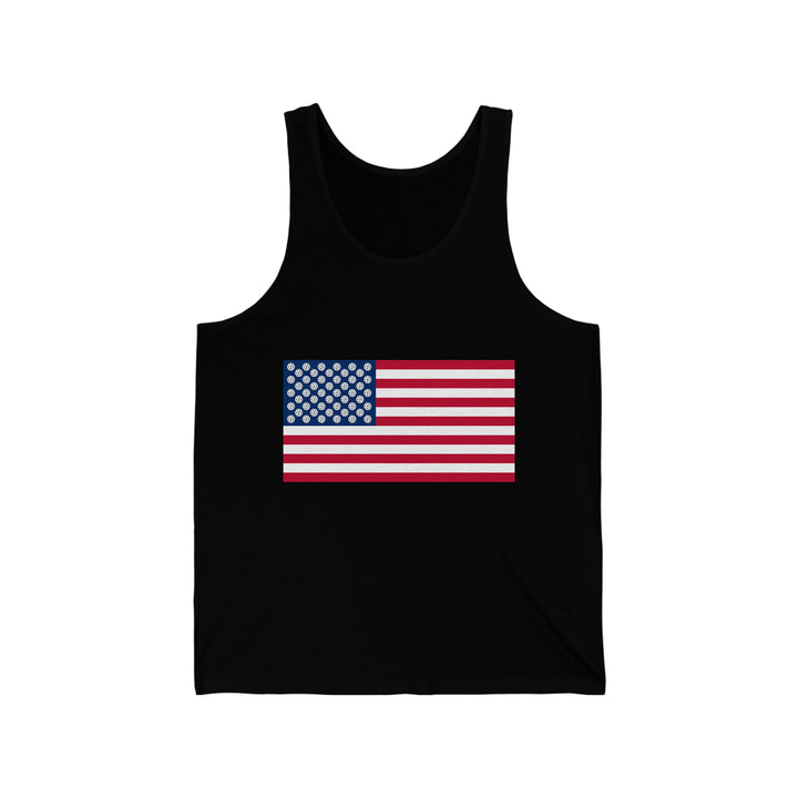 Pickleball Stars Flag Unisex Cotton Tank - Great Pickleball Stuff