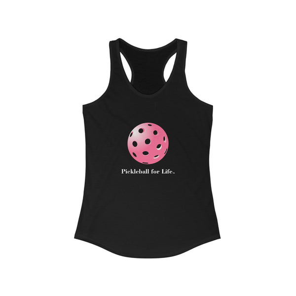 Pickleball for Life-Pink Women's Racerback Tank - Great Pickleball Stuff