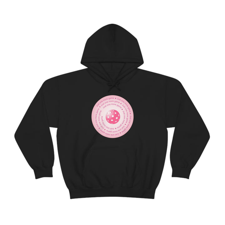 Just One More Game-Pink Unisex Hoodie - Great Pickleball Stuff