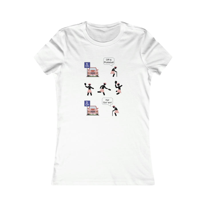 Got'em! (Old Woman) Women's Slim-Fit Premium Cotton T-Shirt - Great Pickleball Stuff