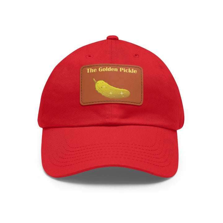 The Golden Pickle Pickleball Cap with Leather Patch - Great Pickleball Stuff