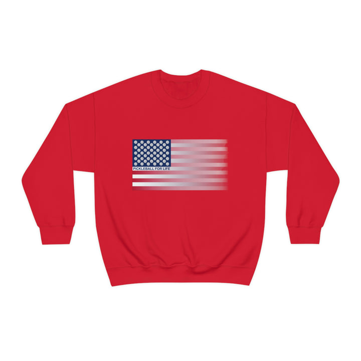 Pickleball for Life Flag (Faded) Unisex Crewneck Sweatshirt-Great Pickleball Stuff