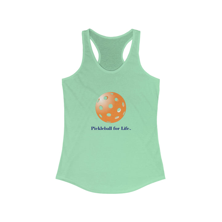 Pickleball for Life-Orange Women's Racerback Tank - Great Pickleball Stuff