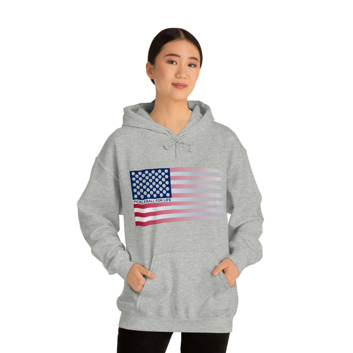 Pickleball for Life Flag (Faded) Unisex Hoodie - Great Pickleball Stuff