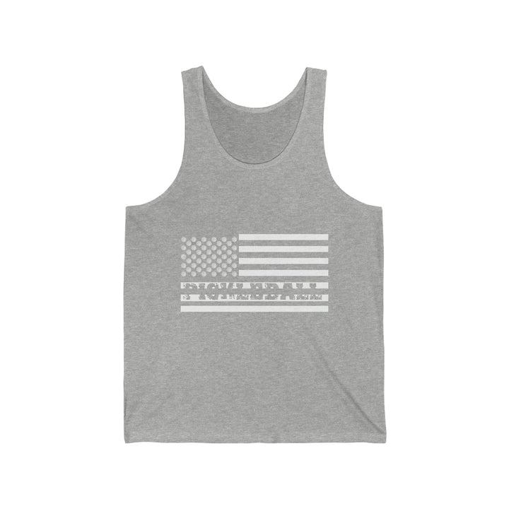 Pickleball Flag Transparent Unisex Cotton Tank - Great Pickleball Stuff