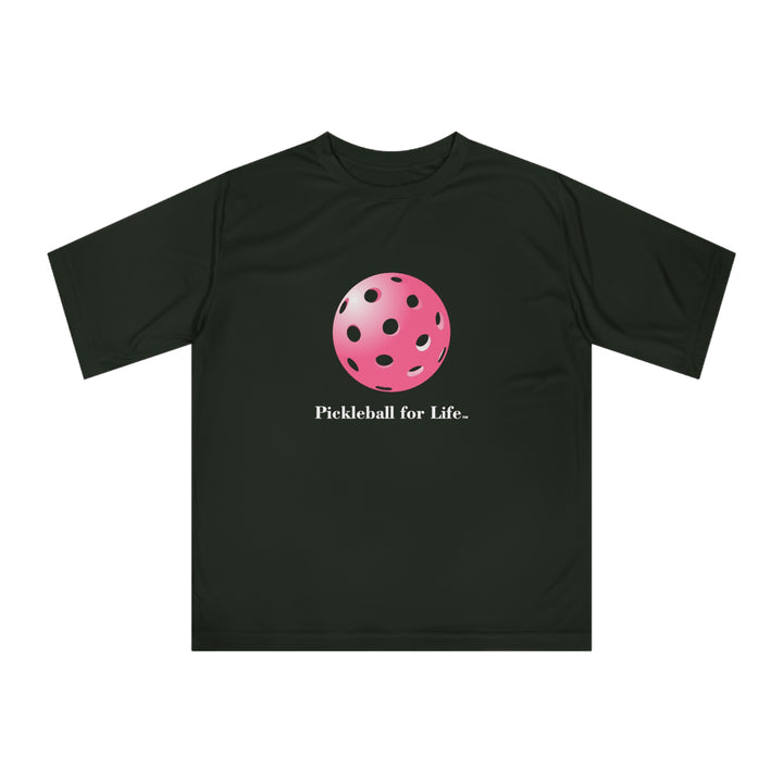 Pickleball for Life-Pink Unisex Moisture-Wicking T-Shirt - Great Pickleball Stuff