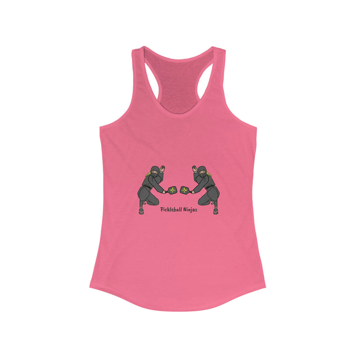 Pickleball Ninjas-Women's Doubles Women's Racerback Tank - Great Pickleball Stuff