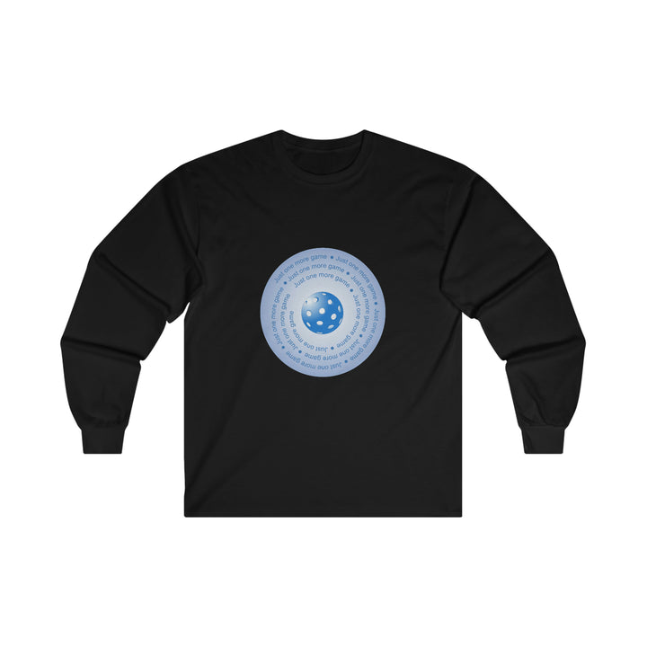 Just One More Game-Blue Ultra Cotton Long Sleeve Tee - Great Pickleball Stuff