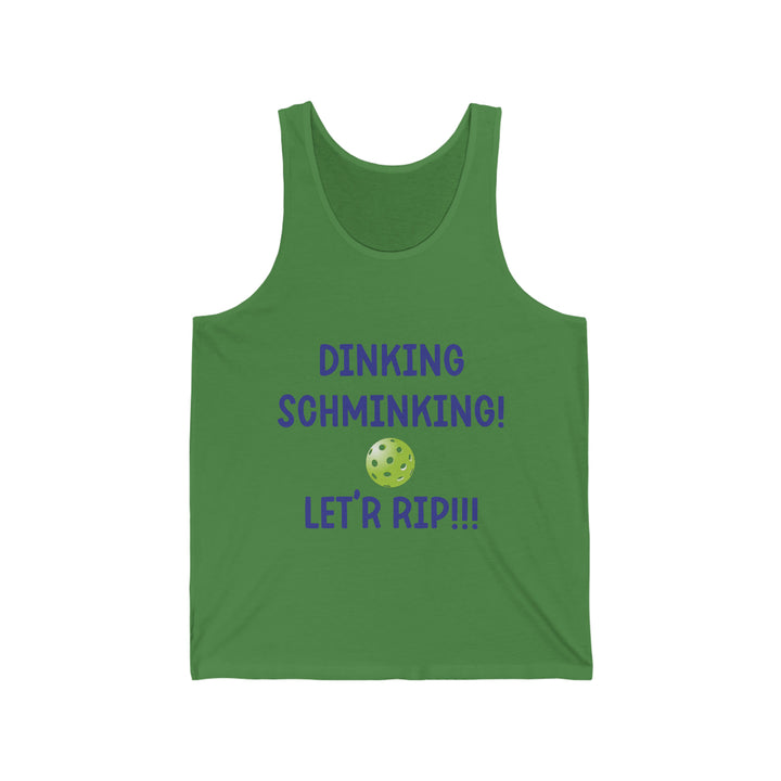 Dinking Schminking Unisex Cotton Tank - Great Pickleball Stuff