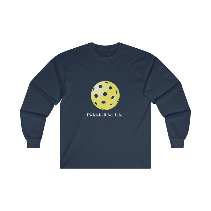 Pickleball for Life-Yellow Ultra Cotton Long Sleeve Tee - Great Pickleball Stuff