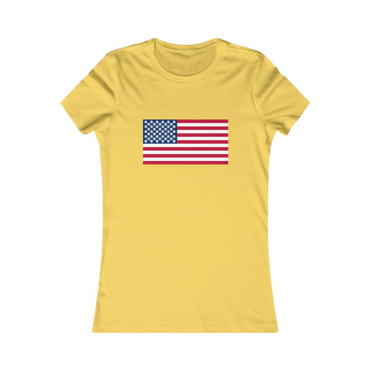 Pickleball Stars Flag Women's Slim-Fit Premium Cotton T-Shirt - Great Pickleball Stuff