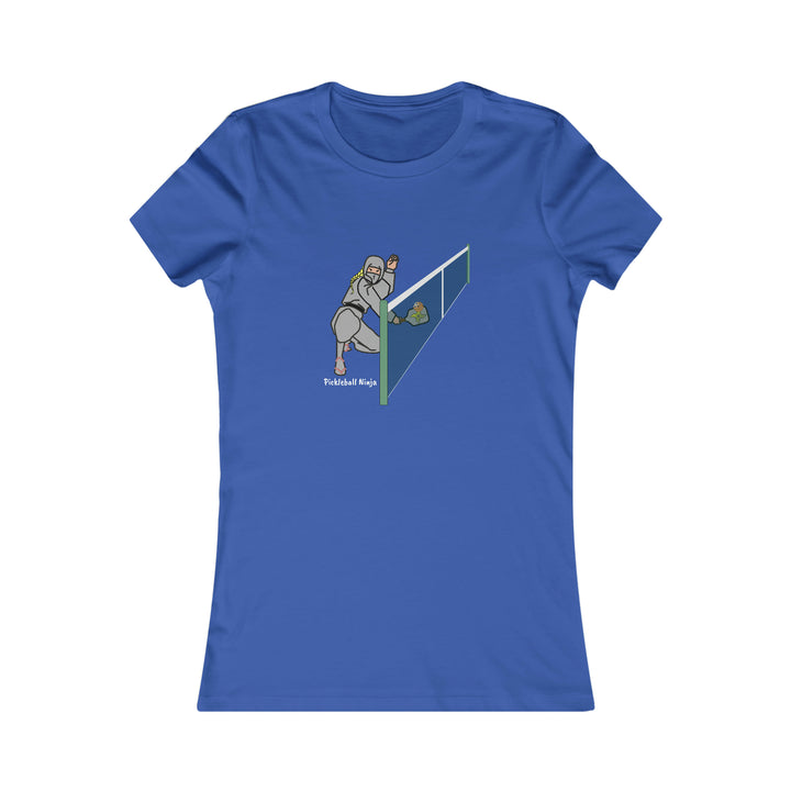 Pickleball Ninja Dinking-Female Women's Slim-Fit Premium Cotton T-Shirt - Great Pickleball Stuff