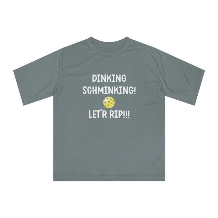 Dinking Schminking Unisex Moisture-Wicking T-Shirt - Great Pickleball Stuff