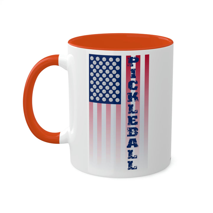 Pickleball Flag Vertical-2 (Faded) Coffee Mug - Great Pickleball Stuff