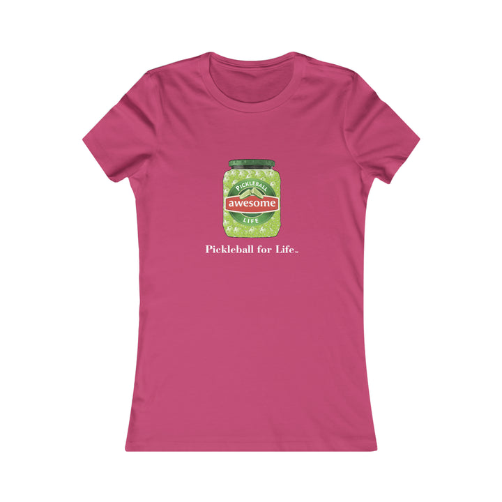 Awesome Pickles Women's Slim-Fit Premium Cotton T-Shirt - Great Pickleball Stuff