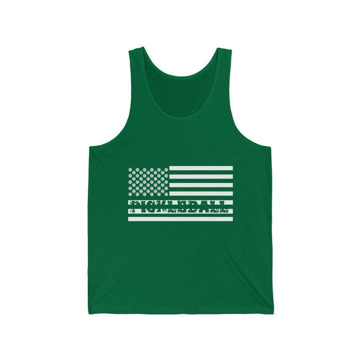 Pickleball Flag Transparent Unisex Cotton Tank - Great Pickleball Stuff