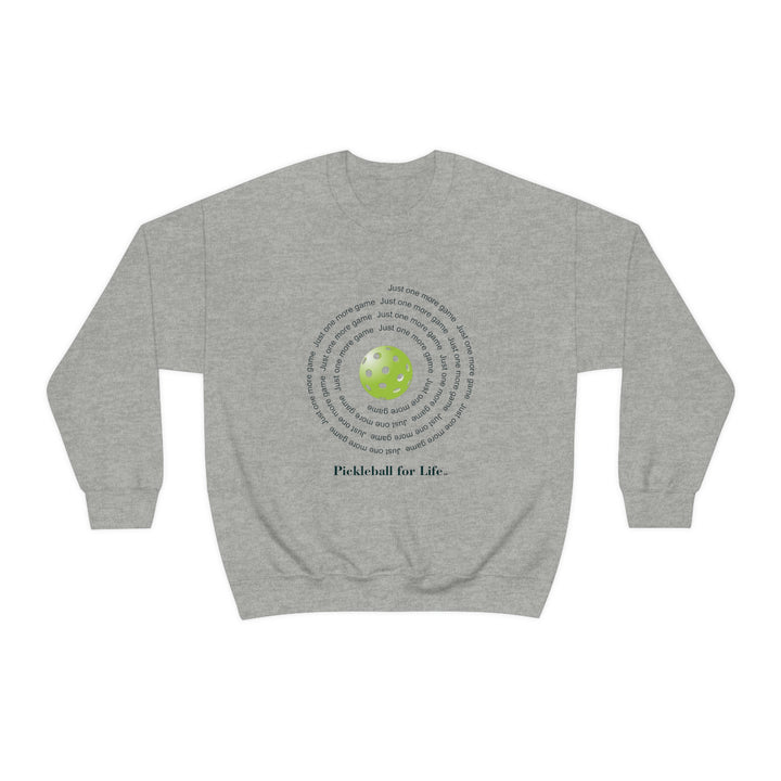 Just One More Game-Spiral Unisex Crewneck Sweatshirt - Great Pickleball Stuff