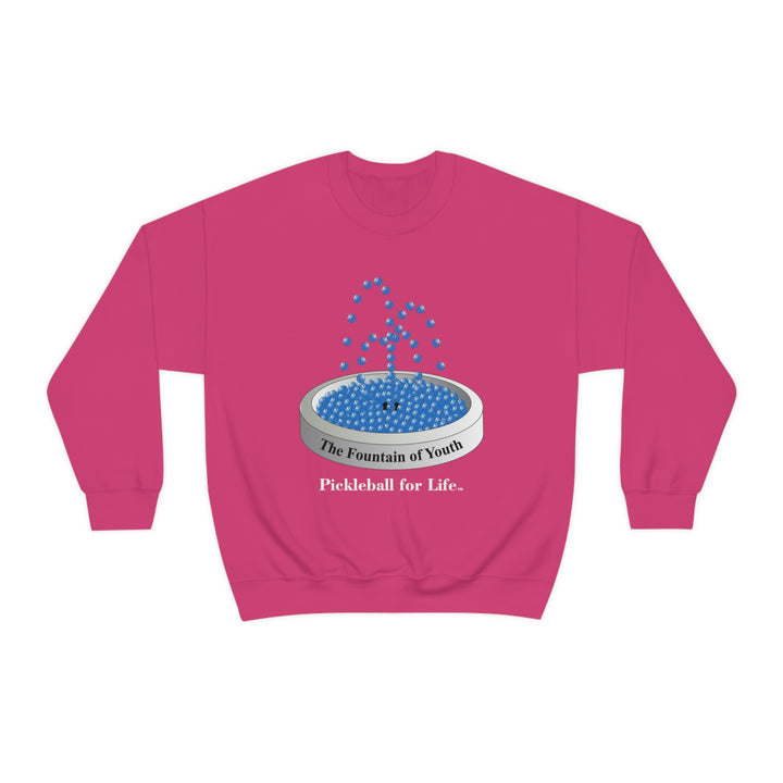 The Pickleball Fountain-Blue Unisex Crewneck Sweatshirt - Great Pickleball Stuff