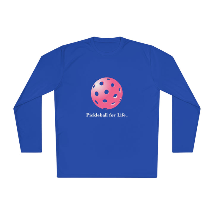 Pickleball for Life-Pink Unisex Moisture-Wicking Long Sleeve Tee - Great Pickleball Stuff