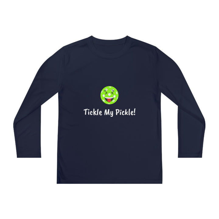 Tickle My Pickle Youth Long Sleeve Moisture-Wicking T-Shirt - Great Pickleball Stuff