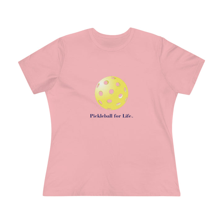 Pickleball for Life-Yellow Women's Relaxed-Fit T-shirt - Great Pickleball Stuff