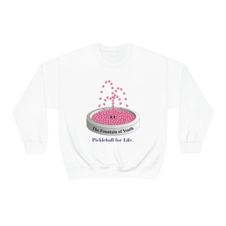 The Pickleball Fountain-Pink  Unisex Crewneck Sweatshirt - Great Pickleball Stuff