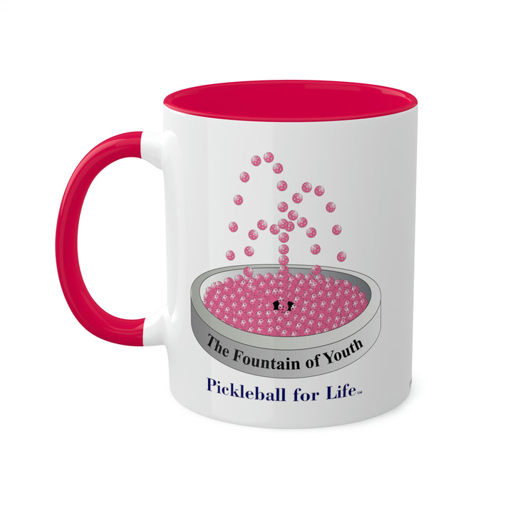 The Pickleball Fountain-Pink Coffee Mug-Great Pickleball Stuff