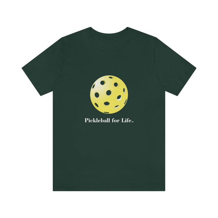 Pickleball for Life-Yellow Unisex T-Shirt - Great Pickleball Stuff